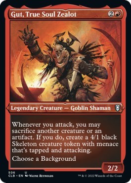 Gut, True Soul Zealot (Etched Foil) (Commander Legends: Battle for Baldur's Gate) Light Play Foil