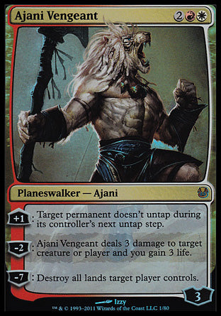 Ajani Vengeant (Duel Decks: Ajani vs Nicol Bolas) Medium Play Foil
