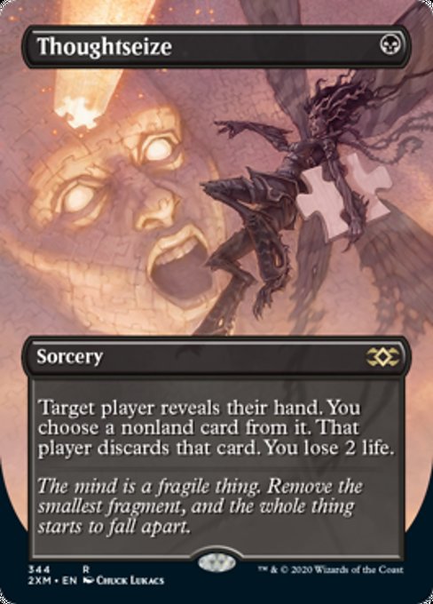 Thoughtseize (Borderless) (Double Masters) Near Mint Foil