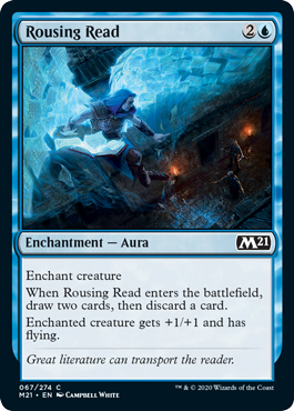 Rousing Read (Magic 2021 Core Set) Medium Play