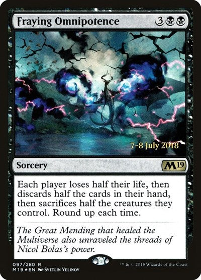 Fraying Omnipotence (Promos: Prerelease Cards) Light Play Foil