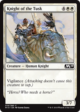 Knight of the Tusk (Magic 2019 Core Set) Near Mint