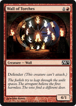 Wall of Torches (Magic 2012 Core Set) Light Play