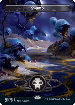 Swamp (237) (Borderless) (Unfinity) Near Mint Foil