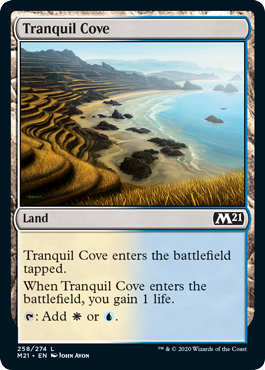 Tranquil Cove (Magic 2021 Core Set) Light Play Foil