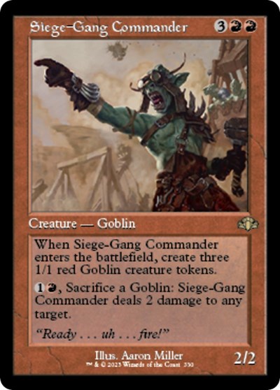 Siege-Gang Commander (Retro Frame) (Dominaria Remastered) Near Mint Foil