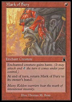 Mark of Fury (Urza's Destiny) Medium Play
