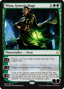 Nissa, Genesis Mage (Hour of Devastation) Heavy Play Foil
