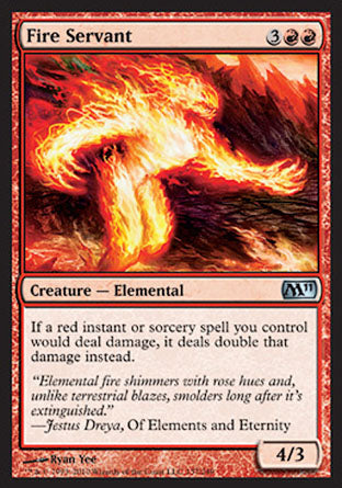 Fire Servant (Magic 2011 Core Set) Heavy Play
