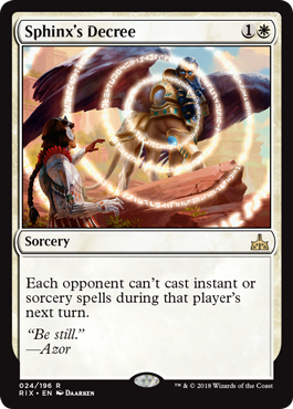 Sphinx's Decree (Rivals of Ixalan) Medium Play