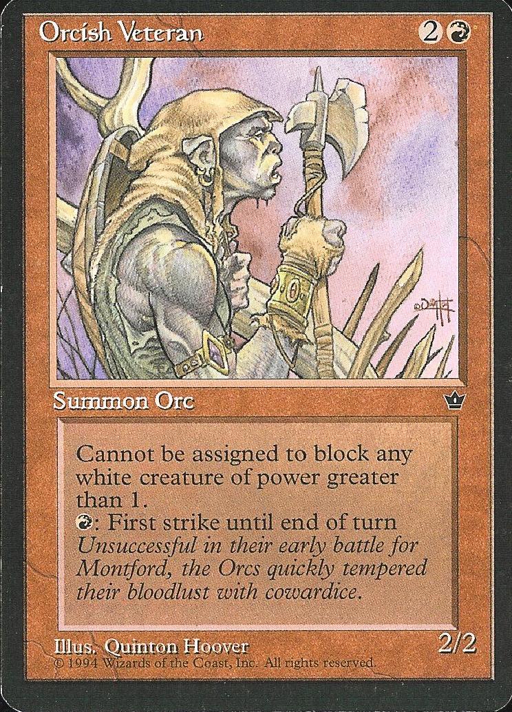 Orcish Veteran (3) (Fallen Empires) Near Mint