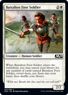 Battalion Foot Soldier (Magic 2020 Core Set) Medium Play