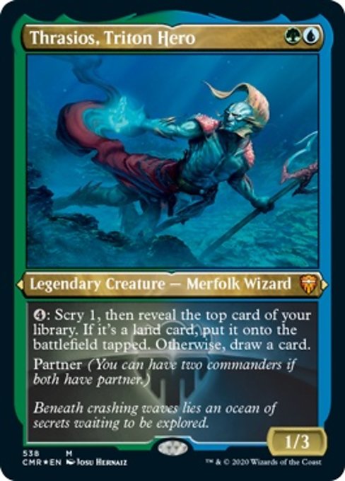 Thrasios, Triton Hero (Foil Etched) (Commander Legends) Near Mint Foil