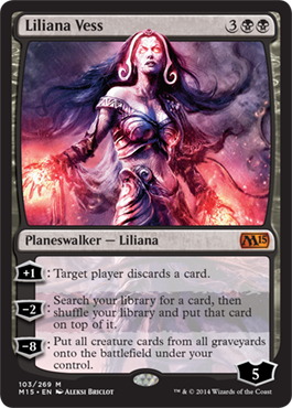 Liliana Vess (Magic 2015 Core Set) Medium Play Foil