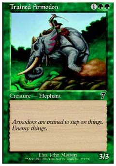 Trained Armodon (7th Edition) Medium Play