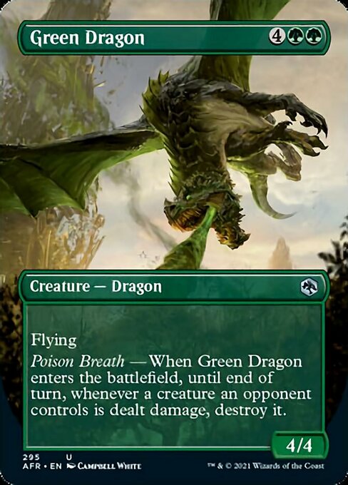 Green Dragon (Borderless) (Adventures in the Forgotten Realms) Light Play