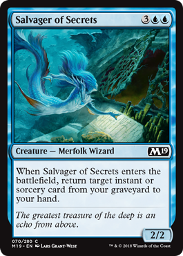 Salvager of Secrets (Magic 2019 Core Set) Near Mint