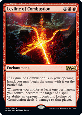 Leyline of Combustion (Magic 2020 Core Set) Medium Play