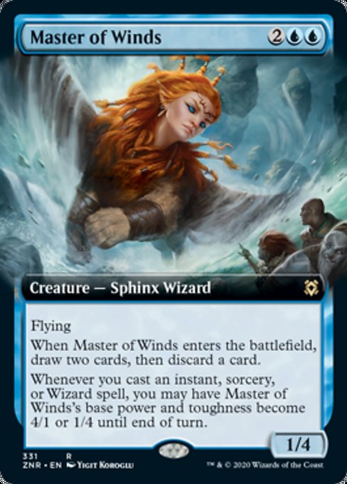 Extended Art Master of Winds (Zendikar Rising) Near Mint