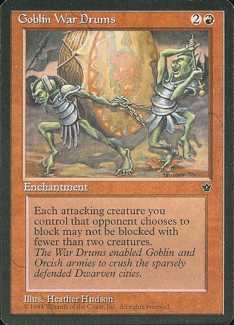 Goblin War Drums (2) (Fallen Empires) Medium Play