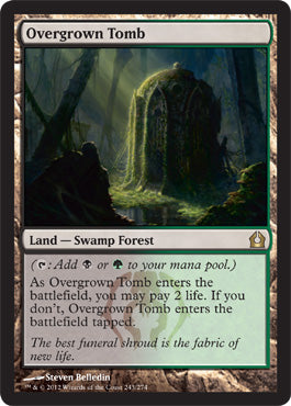 Overgrown Tomb (Return to Ravnica) Light Play