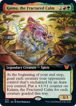 Kaima, the Fractured Calm (Extended Art) (Commander: Kamigawa: Neon Dynasty) Near Mint