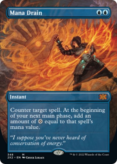 Mana Drain (Borderless) (Double Masters 2022) Near Mint
