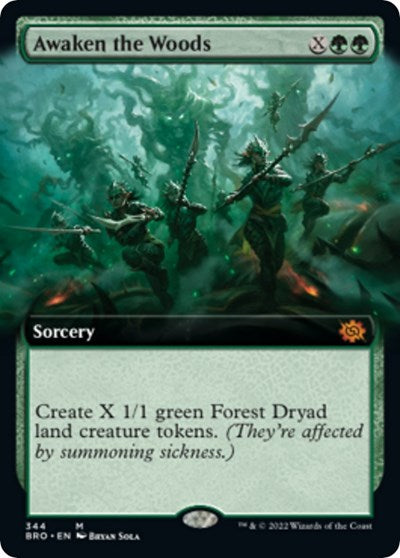 Awaken the Woods (Extended Art) (The Brothers' War) Near Mint Foil