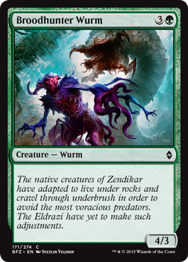 Broodhunter Wurm (Battle for Zendikar) Medium Play