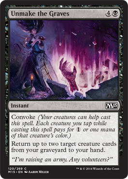 Unmake the Graves (Magic 2015 Core Set) Near Mint