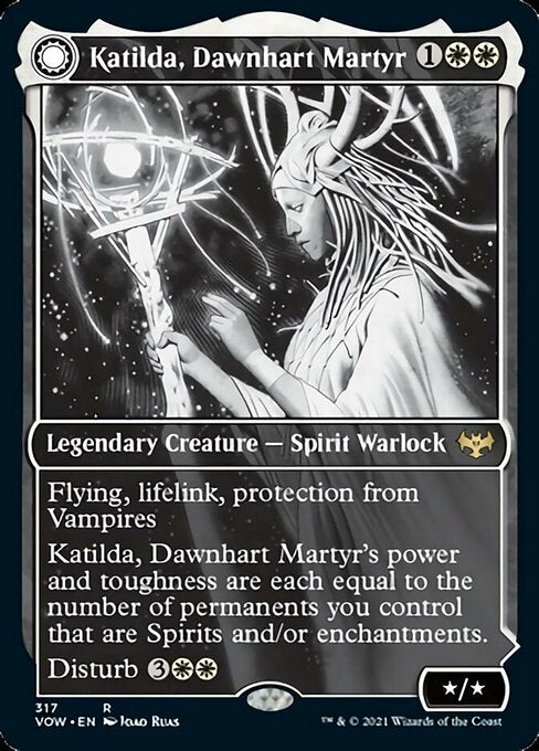 Katilda, Dawnhart Martyr / Katilda's Rising Dawn (Showcase) (Innistrad: Crimson Vow) Light Play