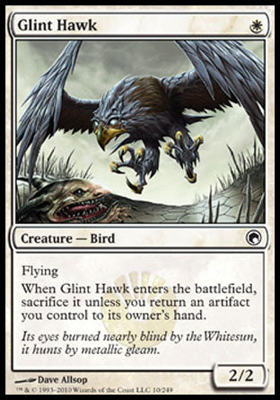 Glint Hawk (Scars of Mirrodin) Medium Play