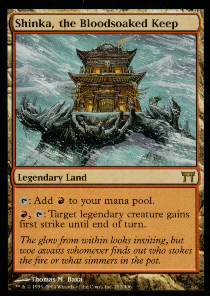Shinka, the Bloodsoaked Keep (Champions of Kamigawa) Light Play