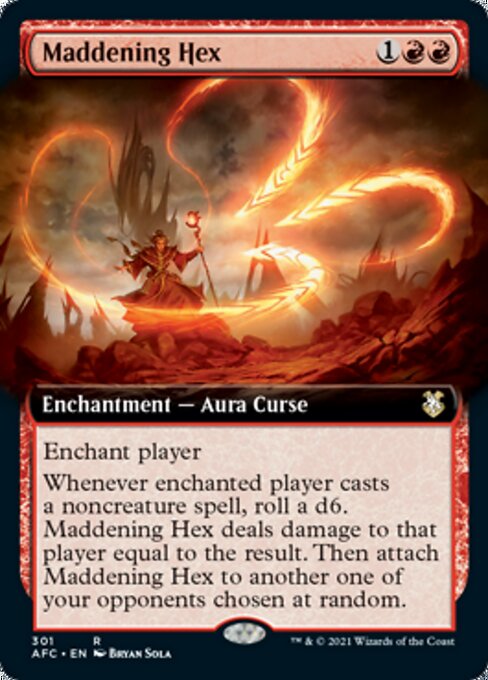 Maddening Hex (Extended Art) (Commander 2021 Forgotten Realms) Near Mint