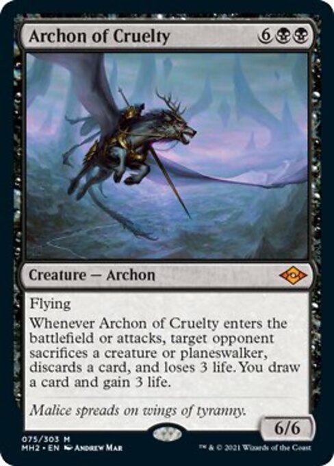 Archon of Cruelty (Modern Horizons 2) Medium Play