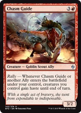 Chasm Guide (Battle for Zendikar) Medium Play Foil