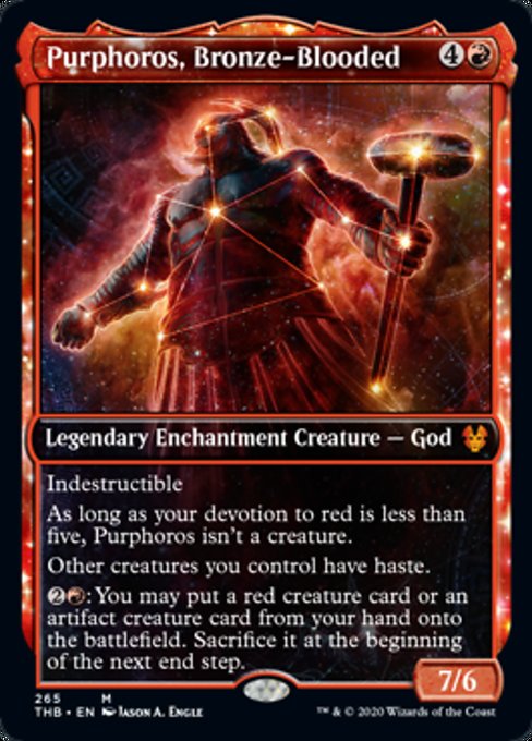 Showcase Purphoros, Bronze-Blooded (Theros Beyond Death) Near Mint