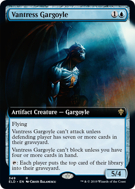Extended Art Vantress Gargoyle (Throne of Eldraine) Near Mint