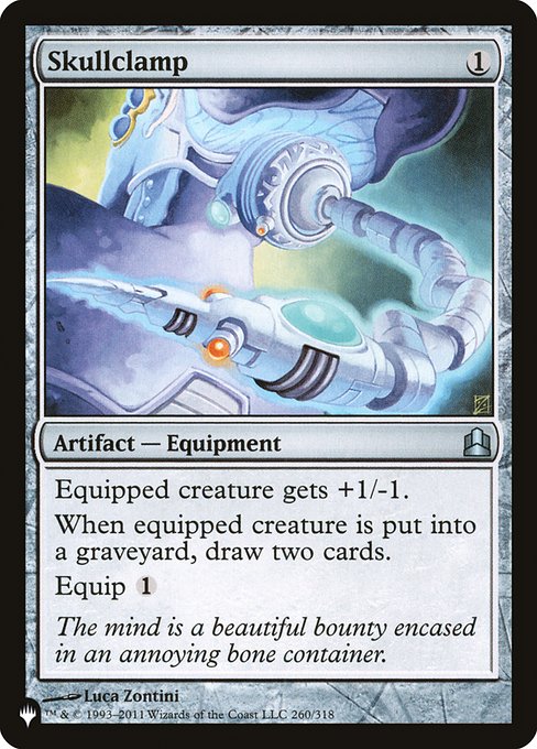 Skullclamp (Darksteel Art) (The List) Near Mint