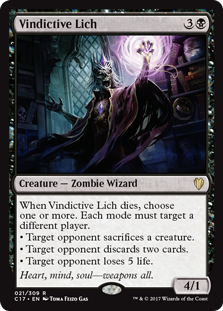Vindictive Lich (Commander 2017) Light Play