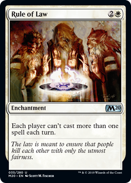 Rule of Law (Magic 2020 Core Set) Light Play