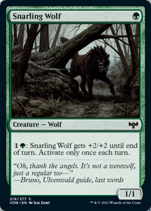 Snarling Wolf (Innistrad: Crimson Vow) Near Mint