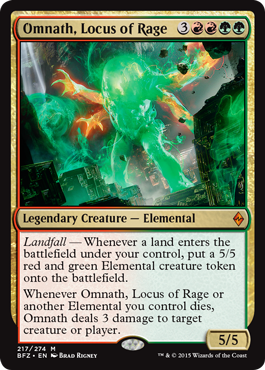 Omnath, Locus of Rage (Battle for Zendikar) Light Play