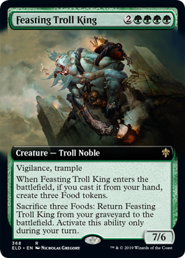 Feasting Troll King (Extended Art) (Throne of Eldraine) Medium Play Foil