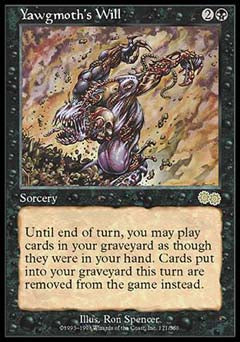 Yawgmoth's Will (Urza's Saga) Light Play