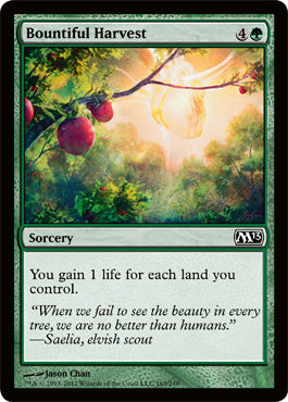 Bountiful Harvest (Magic 2013 Core Set) Medium Play