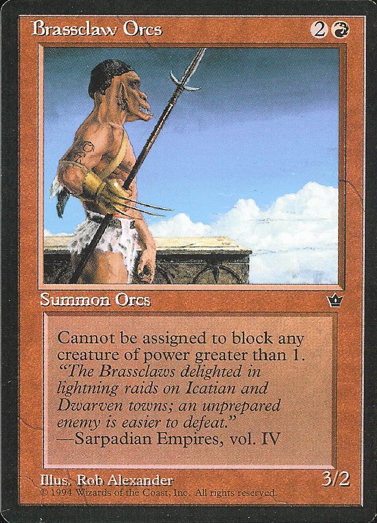 Brassclaw Orcs (1) (Fallen Empires) Medium Play