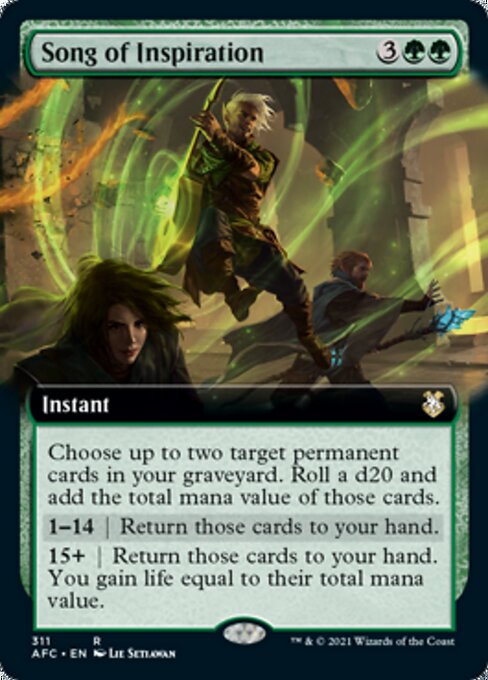 Song of Inspiration (Extended Art) (Commander 2021 Forgotten Realms) Near Mint