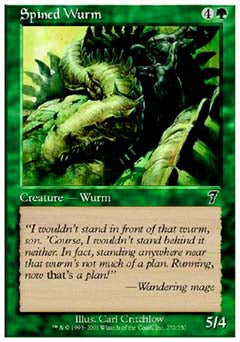 Spined Wurm (7th Edition) Medium Play