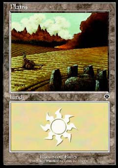 Plains (334) (Invasion) Medium Play Foil